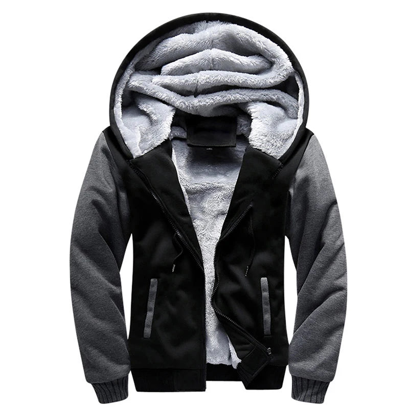 Men's camouflage winter jacket with fleece lining, long sleeves, hood, and casual streetwear style by 𝕄𝕔 𝕋𝕙𝕖 𝔹𝕝𝕒𝕔𝕜 𝔻𝕚