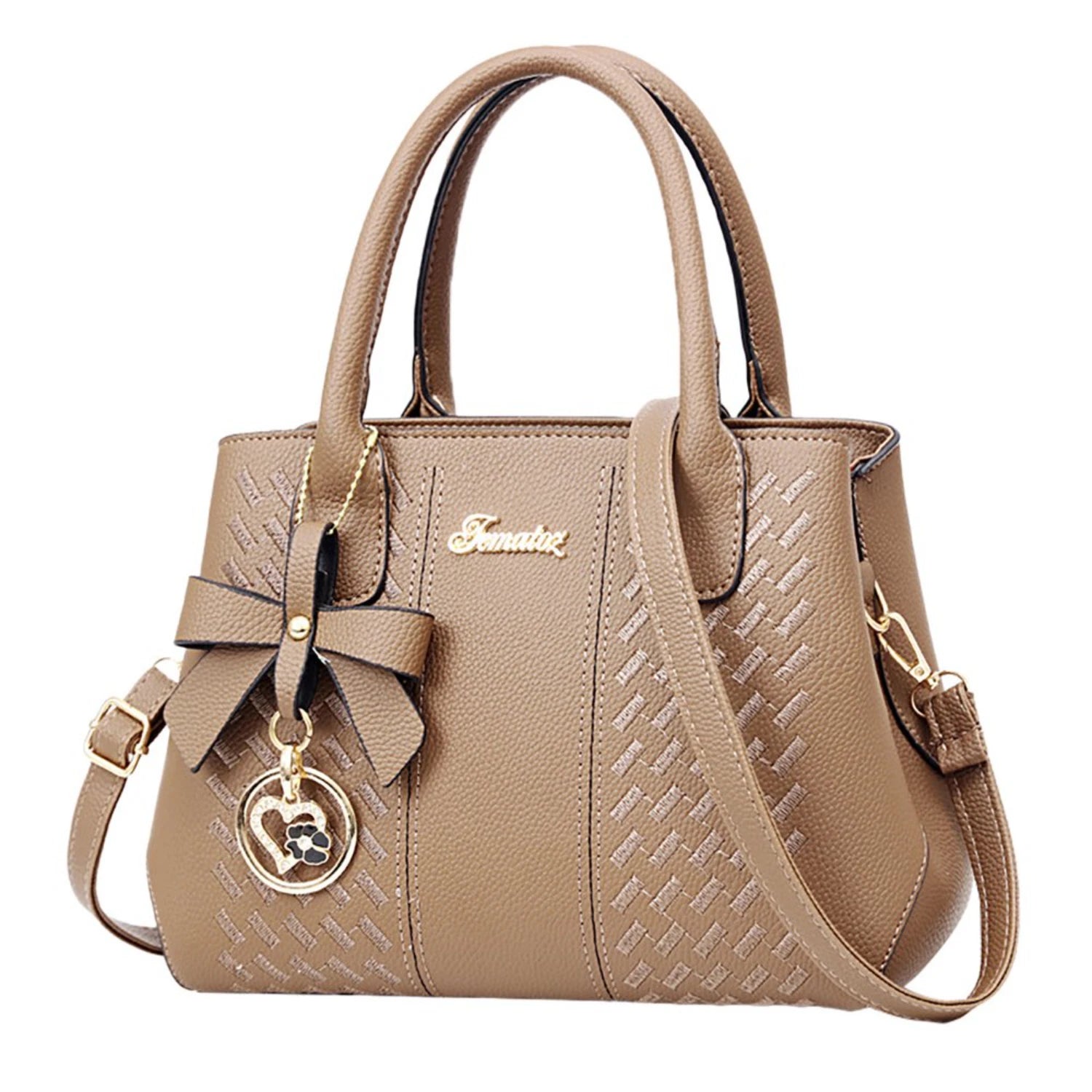 Large capacity leather messenger handbag for women by MC THE BLACK DIAMOND, stylish fashion female bag with spacious interior.