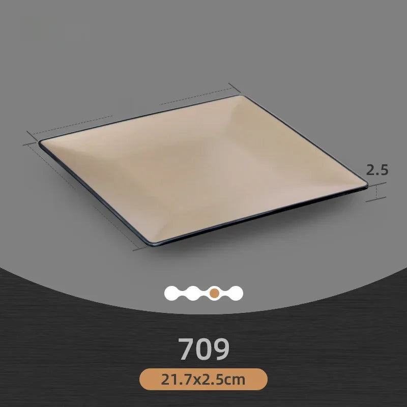 Rectangular melamine dinner plates by 𝕄𝕔 𝕋𝕙𝕖 𝔹𝕝𝕒𝕔𝕜 𝔻𝕚𝕒𝕞𝕠𝕟�