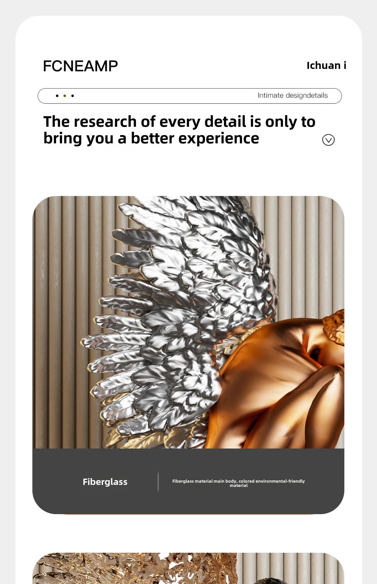 MC THE BLACK DIAMOND wing sculpture statue, stylish high-end desk decoration for clubs and hotel interiors, artistic ornament.