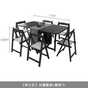 1.5m 6chairs grey