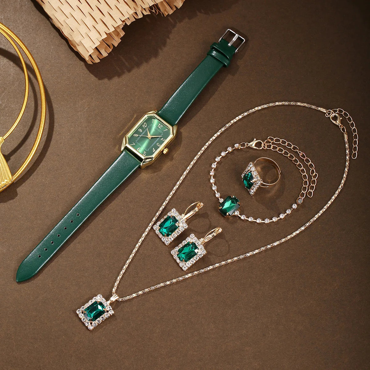 Luxury fashion square women's watch by Mohammad Collection, featuring a sleek jewelry design with a stylish square face.