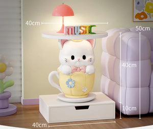 Yellow bedside table