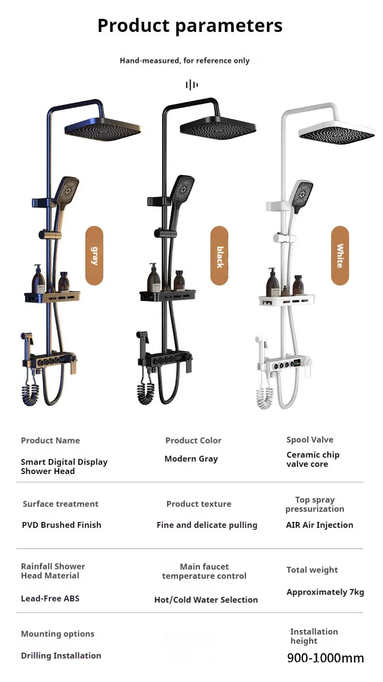 Modern bathroom shower head set by 𝕄𝕔 𝕋𝕙𝕖 𝔹𝕝𝕒𝕔𝕜 𝔻𝕚𝕒𝕞𝕠𝕟�