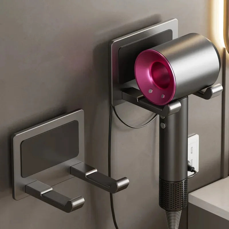 Bathroom hair dryer hanger and storage rack with suction cups by 𝕄𝕔 𝕋𝕙𝕖 𝔹𝕝𝕒𝕔𝕜 𝔻𝕚𝕒𝕞𝕠