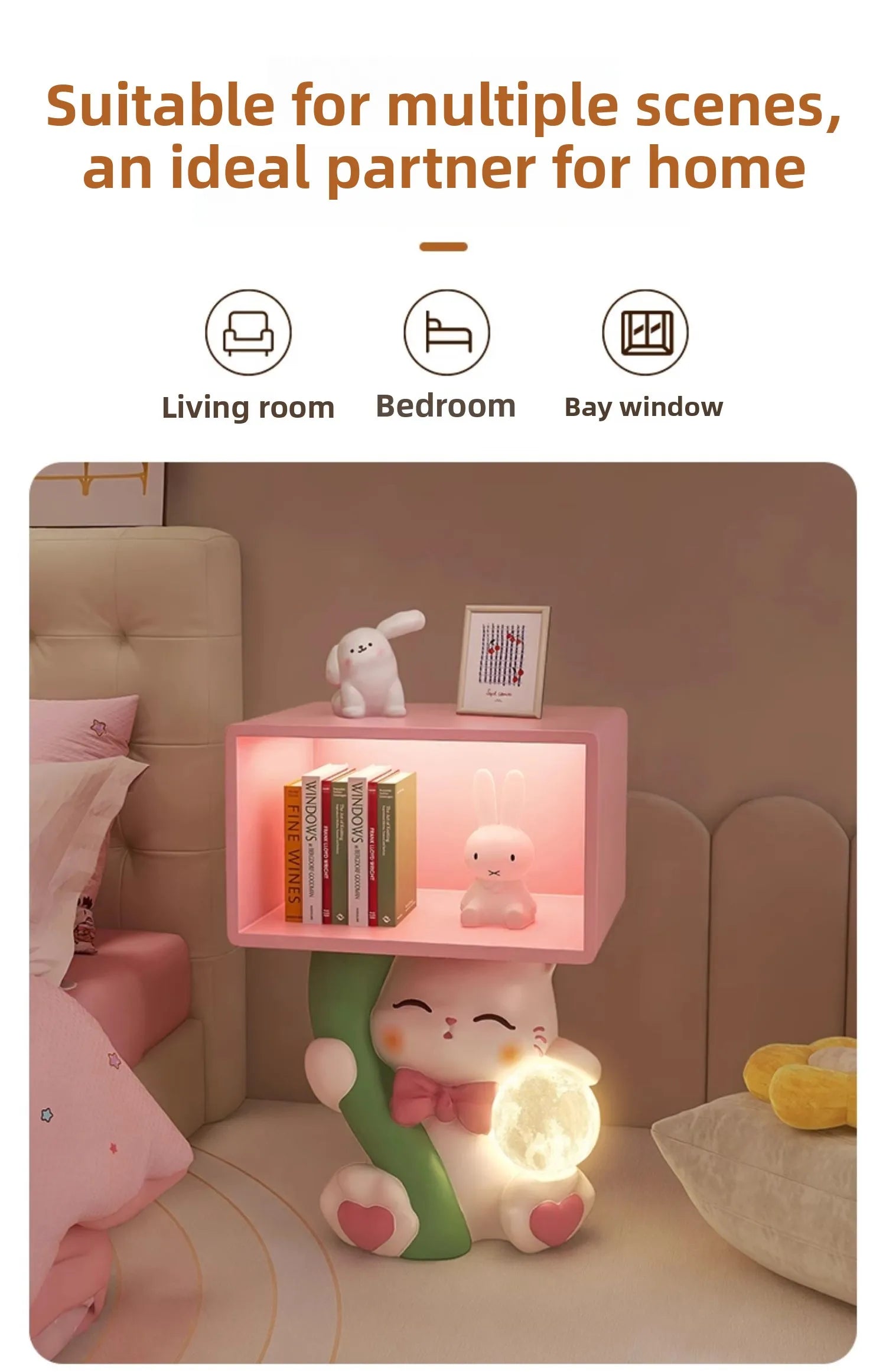 Cartoon cute cat figurine bedside table decor for nightstands, by 𝕄𝕊 𝕋𝕙𝕖 𝔹𝕝𝕒𝕔𝕜 𝔻𝕚𝕒𝕞