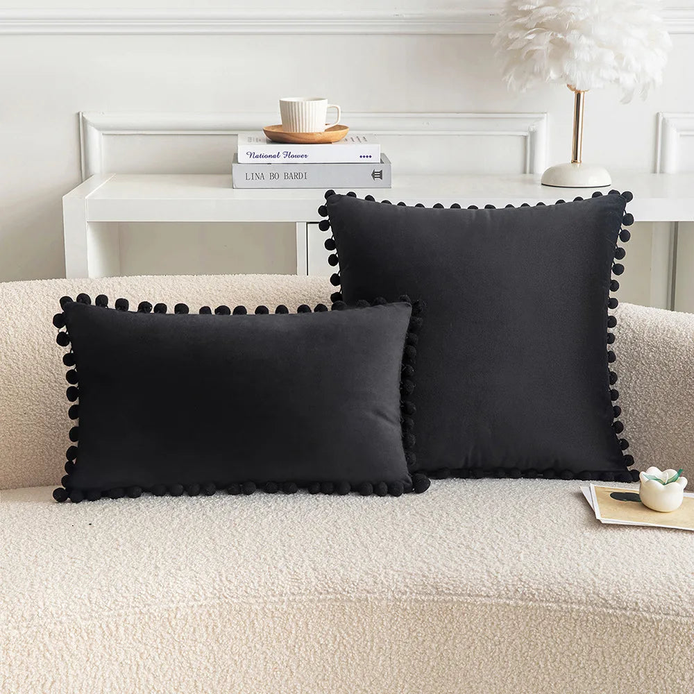 Decorative throw pillow covers in 30x50cm, 45x45cm, and 50x50cm sizes from 𝕄𝕔 𝕋𝕙𝕖 𝔹𝕝𝕒𝕔𝕜