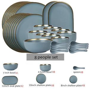 8 people set