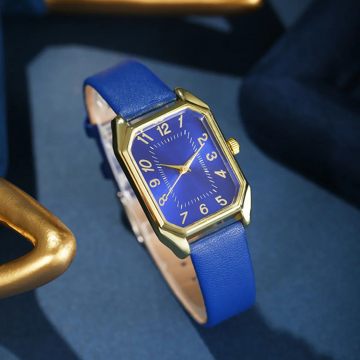 Luxury fashion square women's watch from Mohammad Collection, featuring a sleek jewelry-style design with a stylish strap.