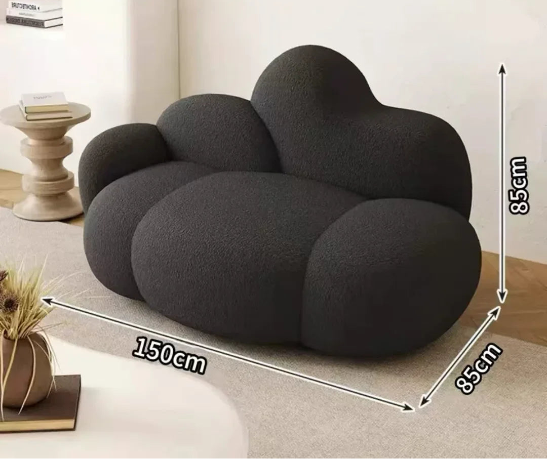 White MC THE BLACK DIAMOND living room sofa with plush cushions, comfortable lounge design, suitable for indoor and outdoor use.