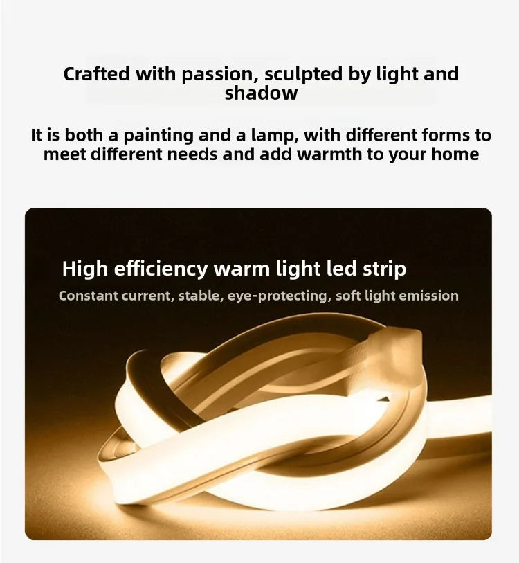 Light luxury wall art poster featuring nine fish design with luminous LED lighting, ideal for high-end living room or corridor decor.