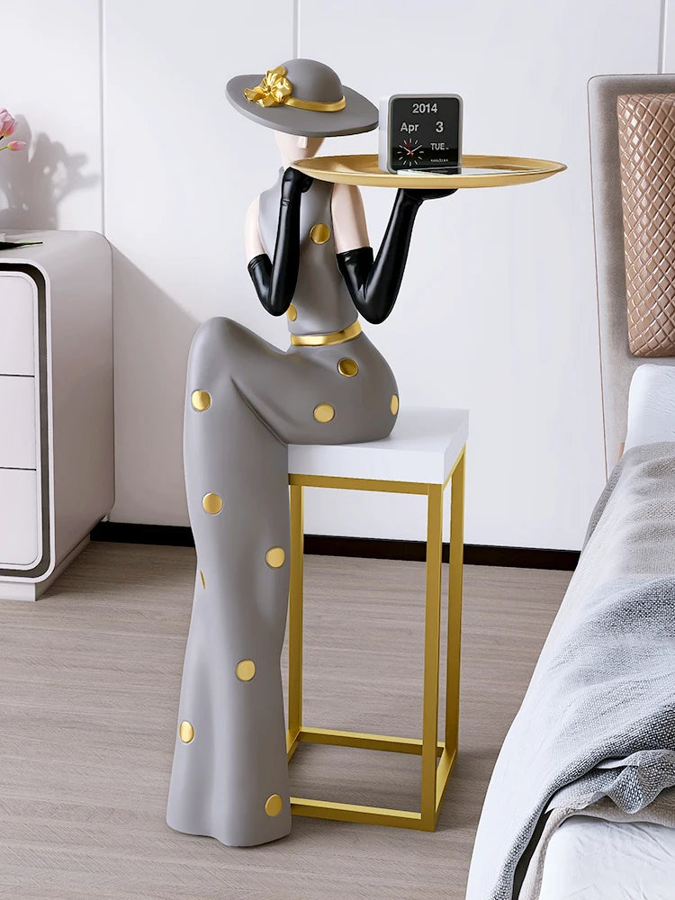 Elegant large decorative art figurine by MC THE BLACK DIAMOND, perfect for living room, foyer, or TV cabinet decor.