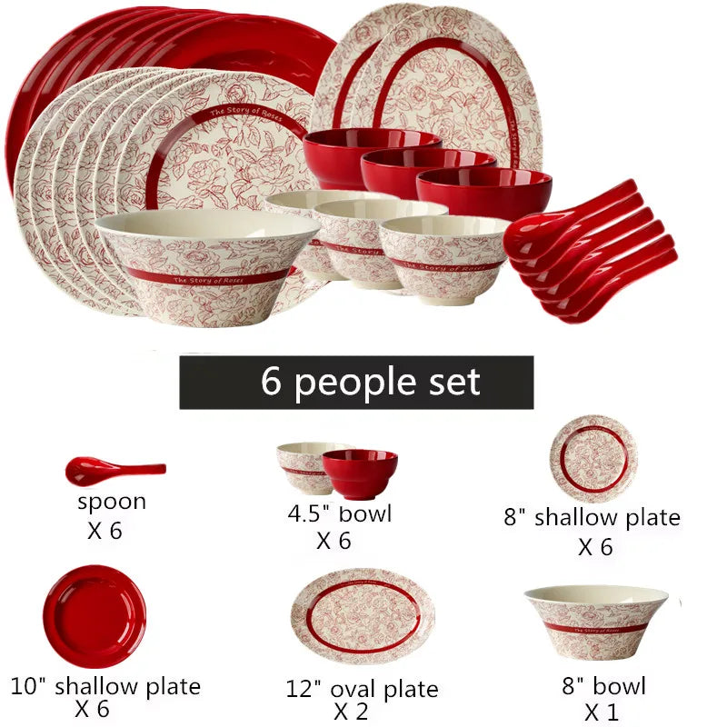 Red retro ceramic steak plate from 𝕄𝕔 𝕋𝕙𝕖 𝔹𝕝𝕒𝕔𝕜 𝔻𝕚𝕒𝕞𝕠𝕟�