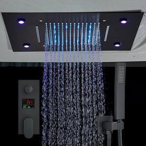 Black shower set