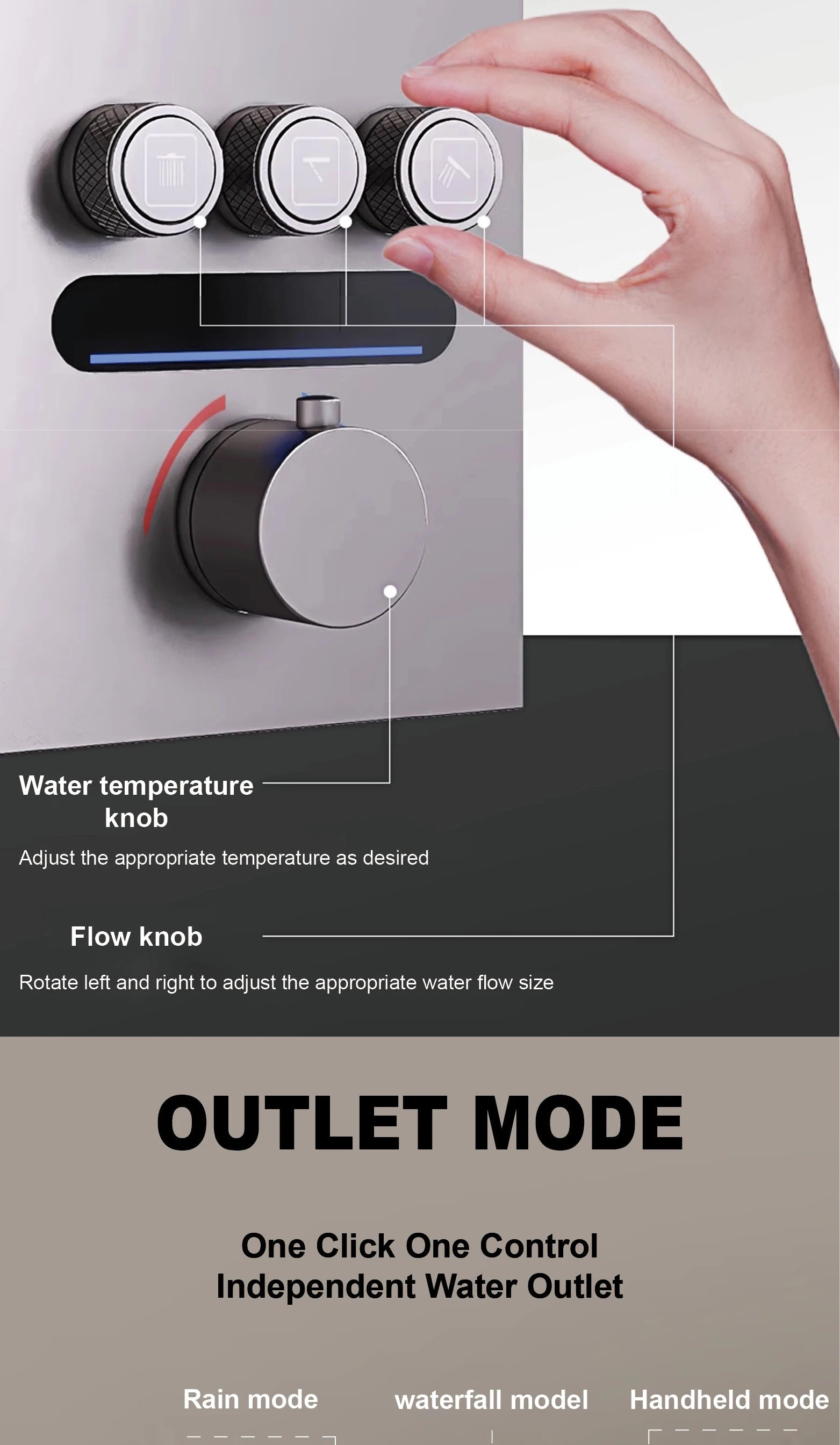 Luxury gold LED digital shower system with constant temperature control, hot and cold water, ceiling embedded bath mixer by 𝕄𝕔 𝕋𝕙𝕖 𝔹𝕝𝕒𝕔𝕜 𝔻�