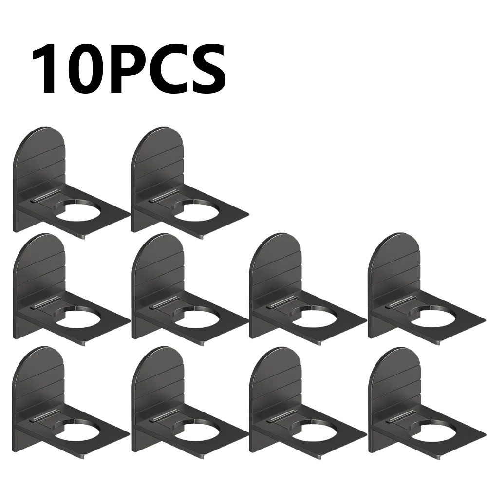 Metal self-adhesive bathroom shelf holder for shampoo and shower gel bottles, from 𝕄𝕔 𝕋𝕙𝕖 𝔹𝕝𝕒𝕔𝕜 𝔻𝕚𝕒