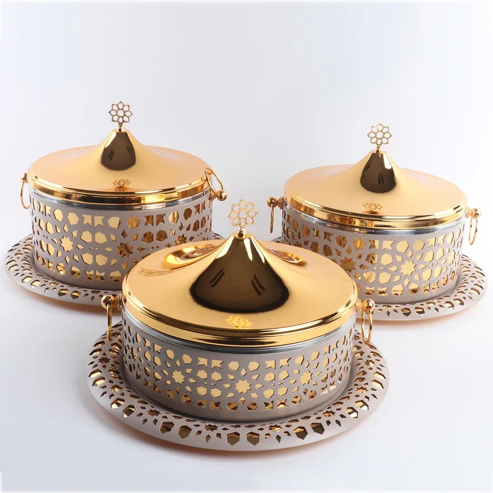 Stainless steel chafer dish buffet set from 𝕄𝕔 𝕋𝕙𝕖 𝔹𝕝𝕒𝕔𝕜 𝔻𝕚𝕒𝕞𝕠�
