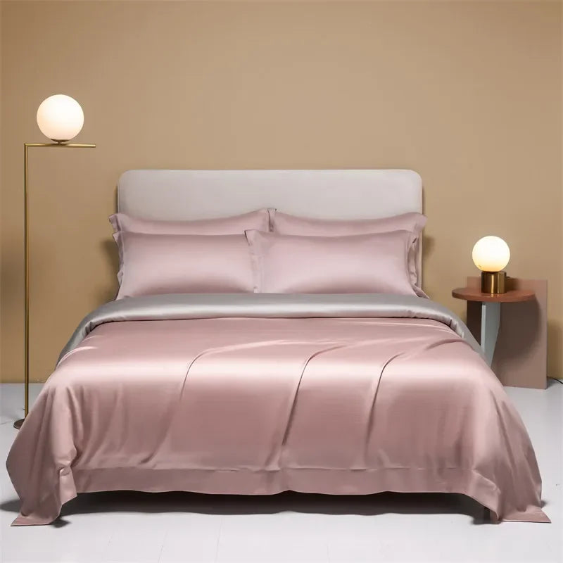 Luxury Mulberry Silk duvet cover in solid color, single to king size, by 𝕄𝕔 𝕋𝕙𝕖 𝔹𝕝𝕒𝕔𝕜 𝔻𝕚𝕒�