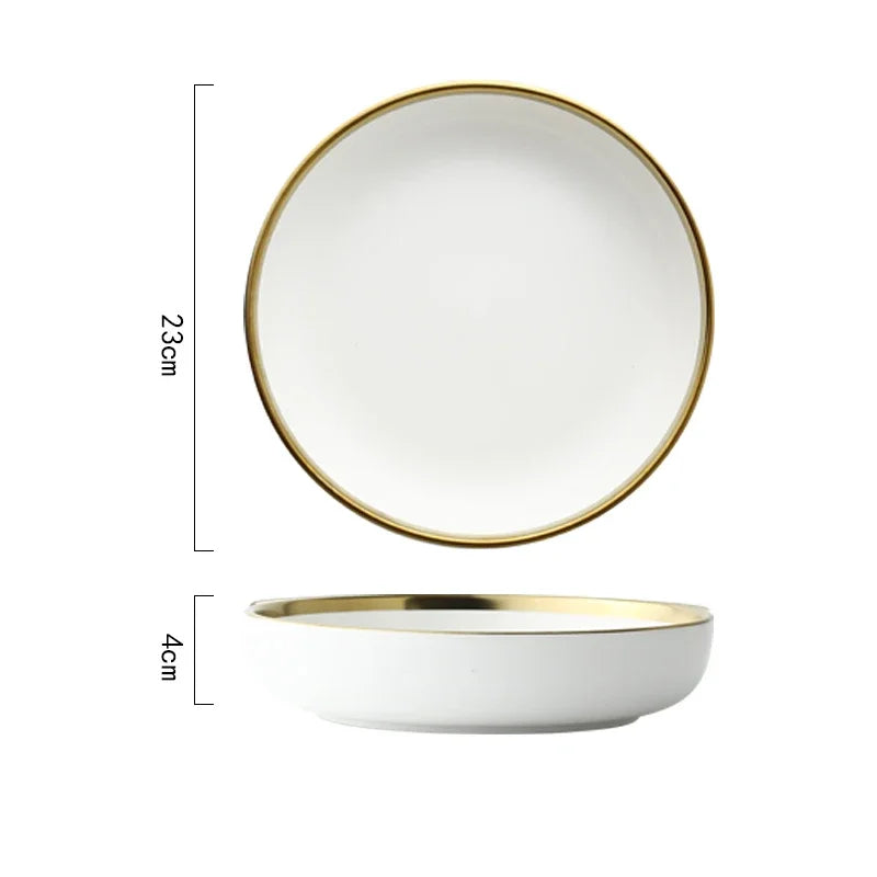 Black and white matte porcelain dinner plate from MC THE BLACK DIAMOND, kitchenware, with a sleek, modern design.