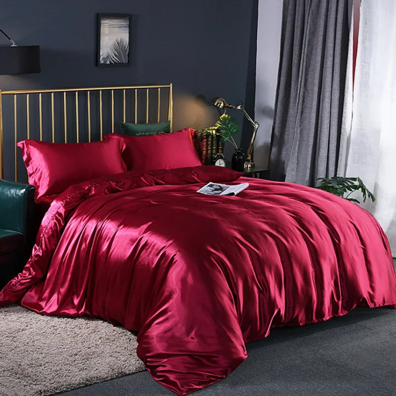 Soft silky textured comforter cover from MC The Black Diamonds bedsheets set, featuring a plush, luxurious fabric appearance.