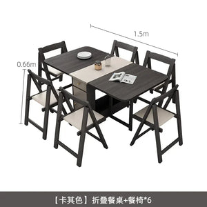 1.5m 6chairs khaki