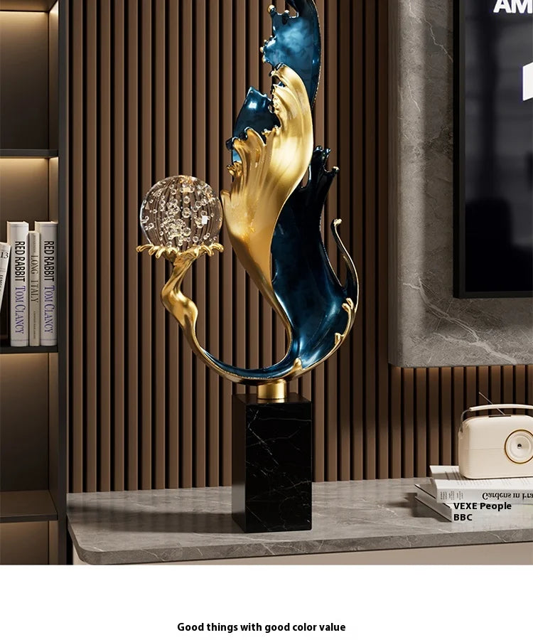 Metal figurine from MC THE BLACK DIAMOND, high-end atmosphere home decor accessory, detailed decorative figurine for interior spaces.