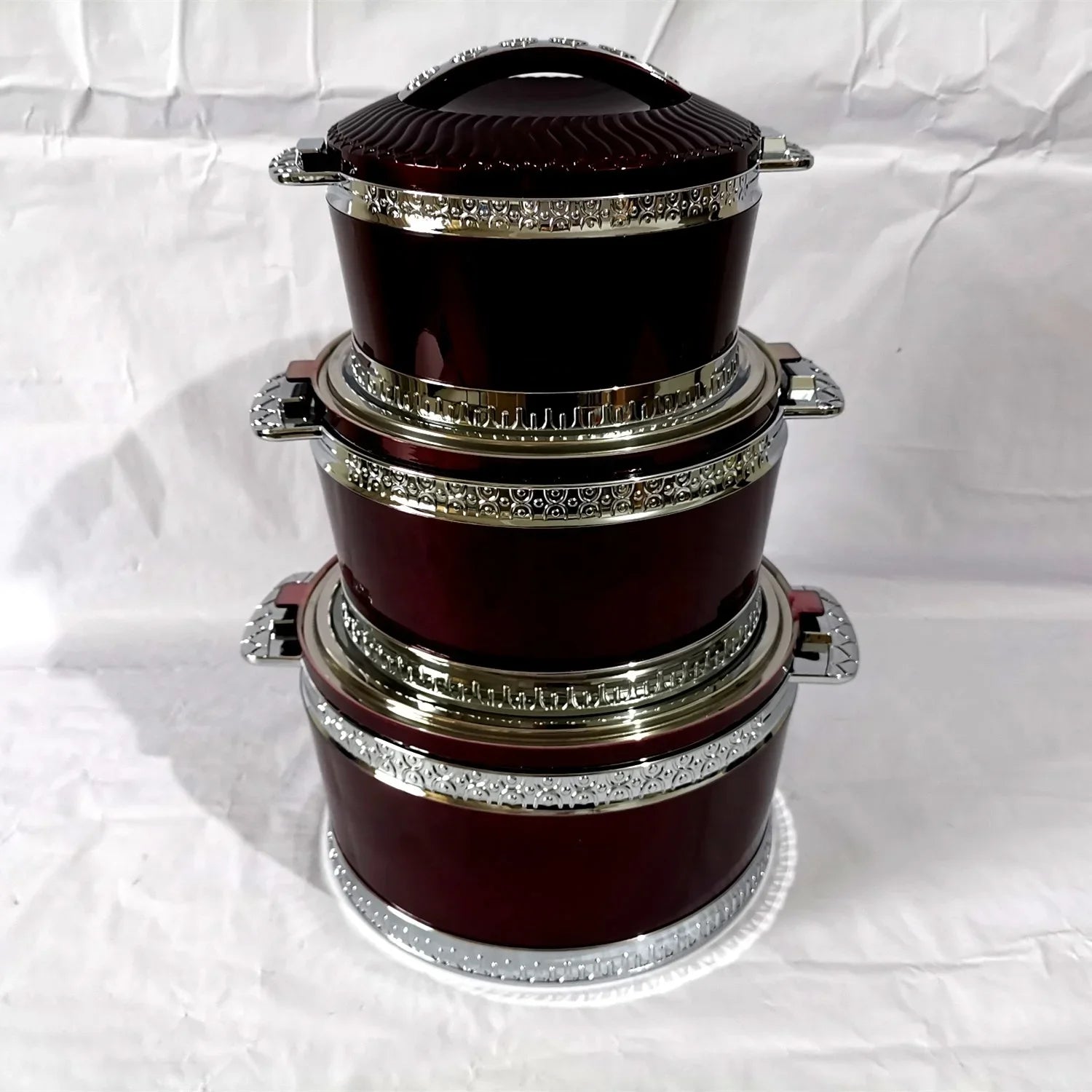 MC THE BLACK DIAMOND cast iron food warmer casserole set with lid, enamel-coated insulated hot pot for keeping food warm