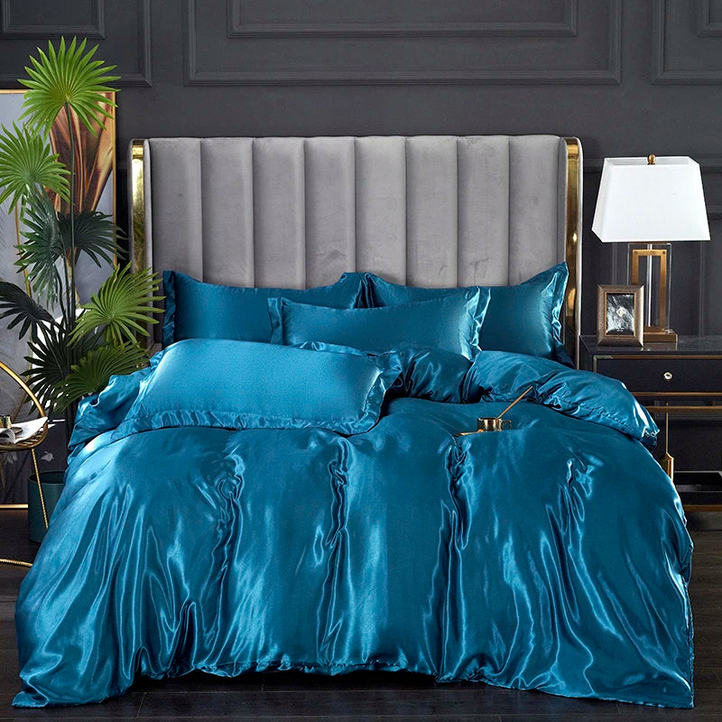 3-piece silky satin duvet cover set by 𝕄𝕔 𝕋𝕙𝕖 𝔹𝕝𝕒𝕔𝕜 𝔻𝕚𝕒𝕞𝕠𝕟