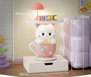 Pink bedside table