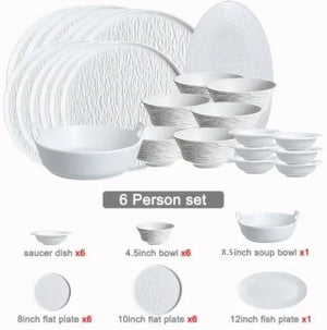 white 6people set