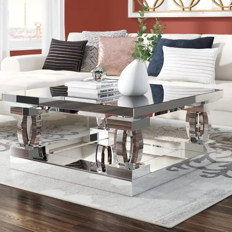 Unique crystal design coffee table set by 𝕄𝕮 𝕋𝕙𝕖 𝔹𝕝𝕒𝕔𝕜 𝔻𝕚𝕒𝕞𝕠𝕟�