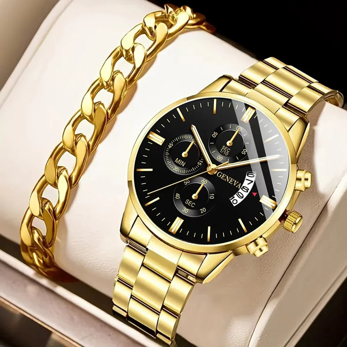 Luxury men's stainless steel quartz watch by 𝕄𝕔 𝕋𝕙𝕖 𝔹𝕝𝕒𝕔𝕜 𝔻𝕚𝕒𝕞𝕠𝕟�