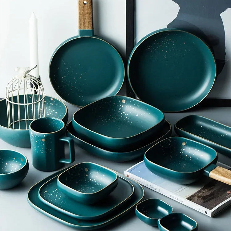 Ceramic Western plate and plate set by 𝕄𝕮 𝕋𝕙𝕖 𝔹𝕝𝕒𝕔𝕜 𝔻𝕚𝕒𝕞𝕠𝕟