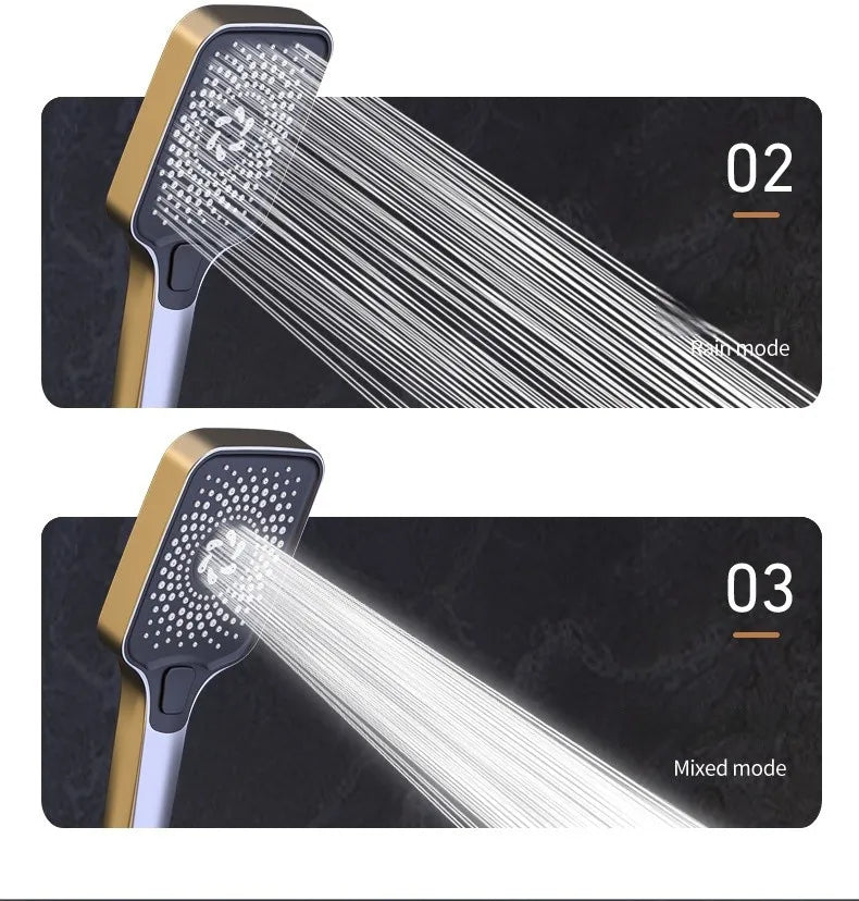 Modern bathroom shower head set by 𝕄𝕮 𝕋𝕙𝕖 𝔹𝕝𝕒𝕔𝕜 𝔻𝕚𝕒𝕞𝕠𝕟�