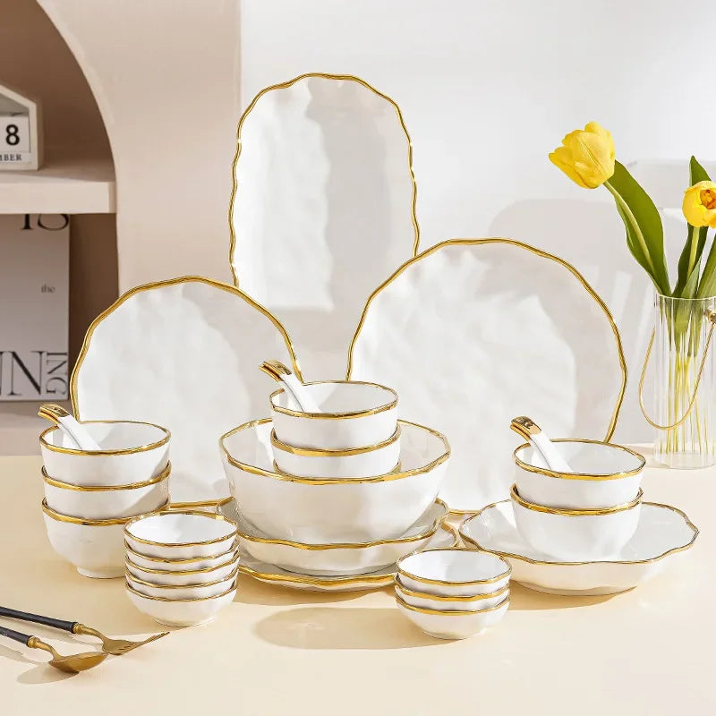 Nordic ceramic noodle and steak plates by 𝕄𝕔 𝕋𝕙𝕖 𝔹𝕝𝕒𝕔𝕜 𝔻𝕚𝕒𝕞𝕠𝕟