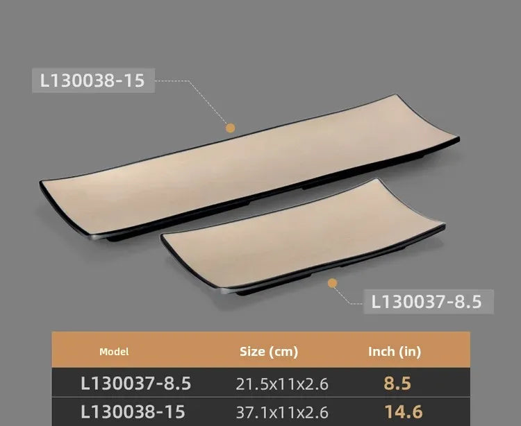 Rectangular Japanese-style melamine dinner plates by 𝕄𝕔 𝕋𝕙𝕖 𝔹𝕝𝕒𝕔𝕜 𝔻𝕚𝕒𝕞𝕠�