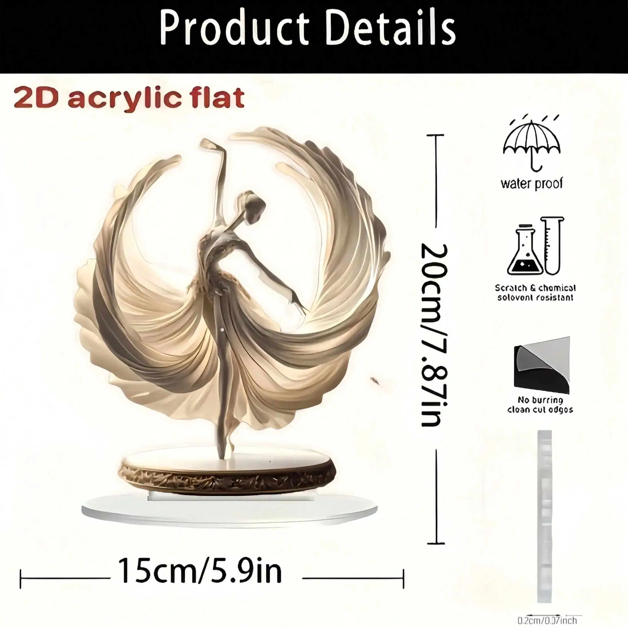 Crystal ballet dancer statue by MC THE BLACK DIAMOND, elegant home decor figurine featuring a classic ballet pose.