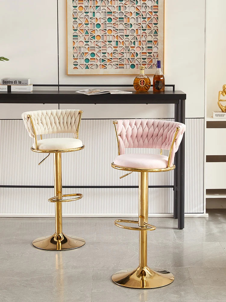 Adjustable velvet bar stool by 𝕄𝕔 𝕋𝕙𝕖 𝔹𝕝𝕒𝕔𝕜 𝔻𝕚𝕒𝕞𝕠𝕟�