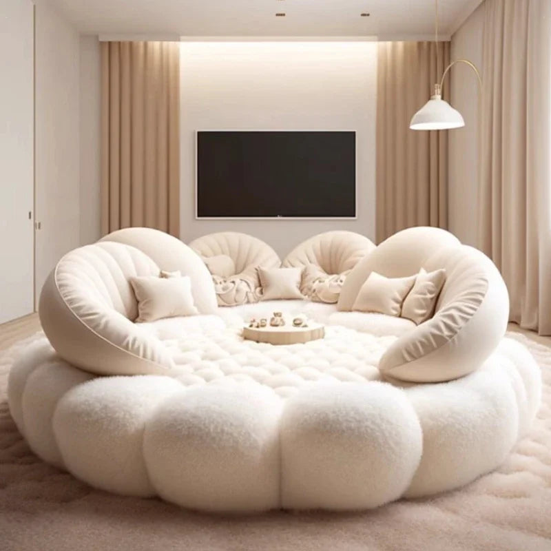 Round aesthetics soft bed frame by 𝕄𝕔 𝕋𝕙𝕖 𝔹𝕝𝕒𝕔𝕜 𝔻𝕚𝕒𝕞𝕠𝕟�