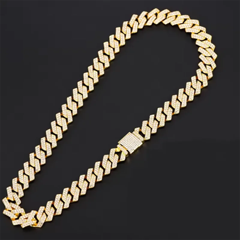 Men's 16mm Hip Hop Miami Cuban Link Chain Necklace by 𝕄𝕮 𝕋𝕙𝕖 𝔹𝕝𝕒𝕔𝕜 𝔻𝕚𝕒𝕞�