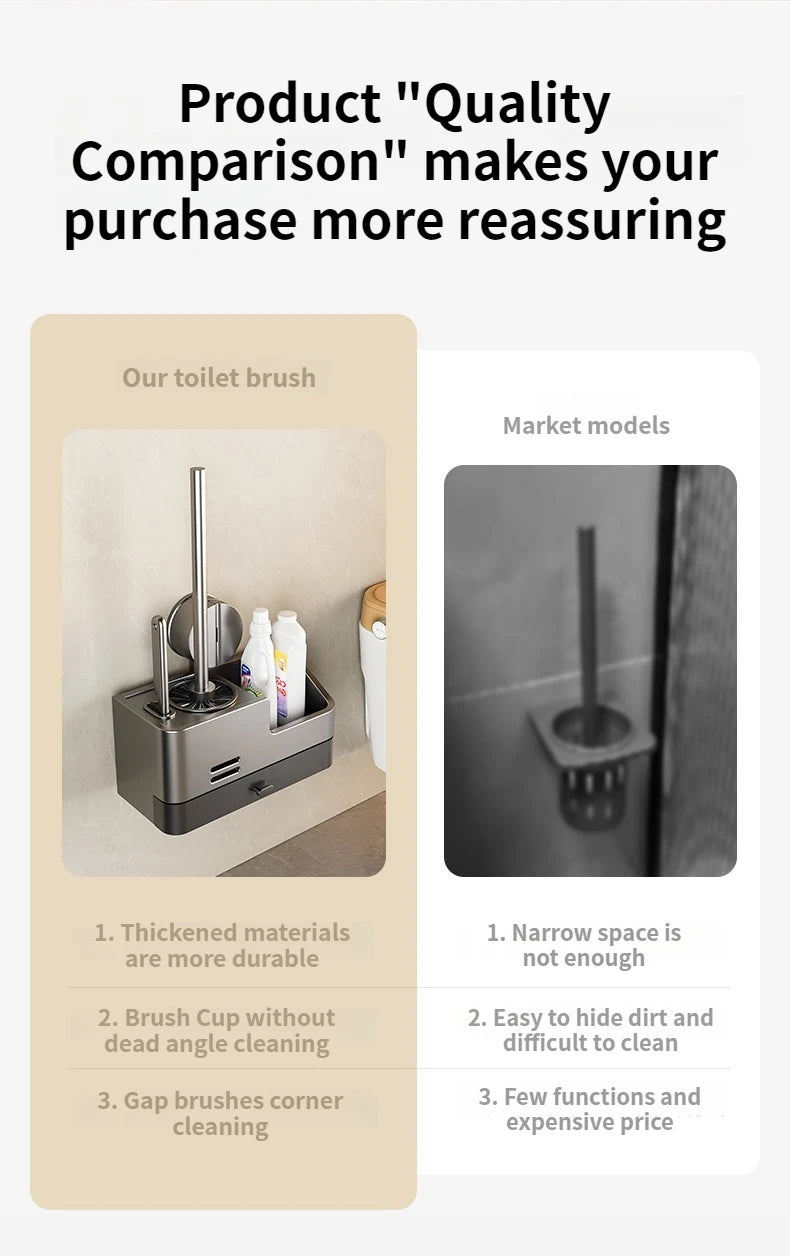 Wall-mounted bathroom storage rack with suction cup toilet brush from 𝕄𝕔 𝕋𝕙𝕖 𝔹𝕝𝕒𝕔𝕜 𝔻𝕚𝕒𝕞𝕠