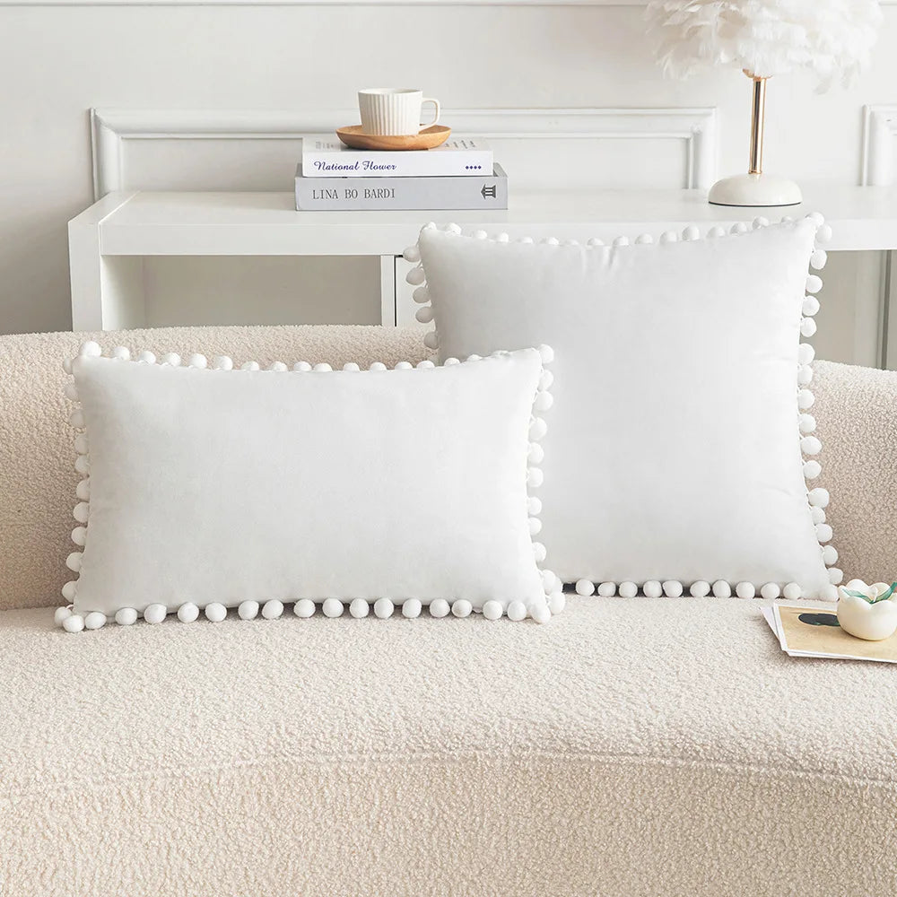 Decorative throw pillow covers in 30x50cm, 45x45cm, and 50x50cm sizes by 𝕄𝕔 𝕋𝕙𝕖 𝔹𝕝𝕒𝕔𝕜