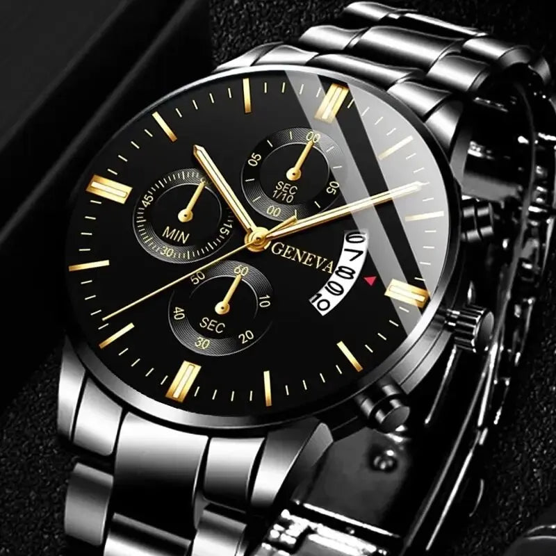 Men's stainless steel luxury quartz wrist watch by 𝕄𝕔 𝕋𝕙𝕖 𝔹𝕝𝕒𝕔𝕜 𝔻𝕚𝕒𝕞𝕠�