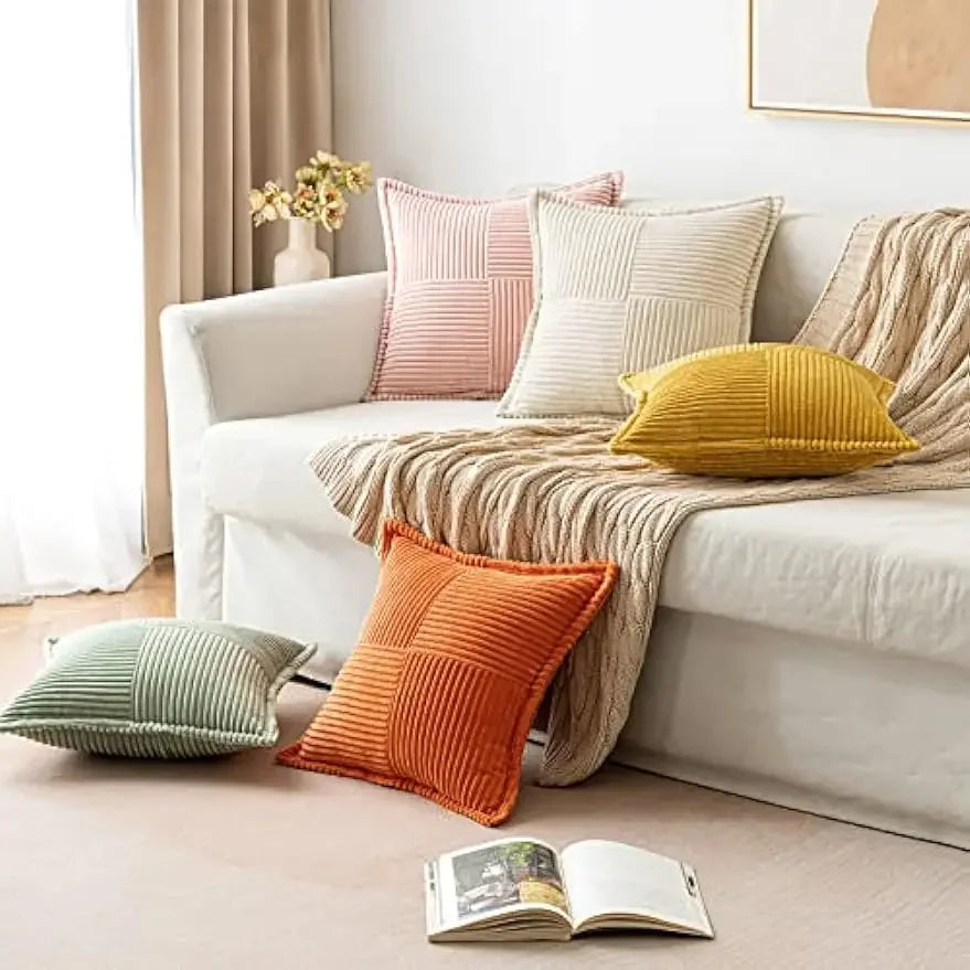 Boho striped decorative pillow cover by 𝕄𝕔 𝕋𝕙𝕖 𝔹𝕝𝕒𝕔𝕜 𝔻𝕚𝕒𝕞𝕠𝕟�