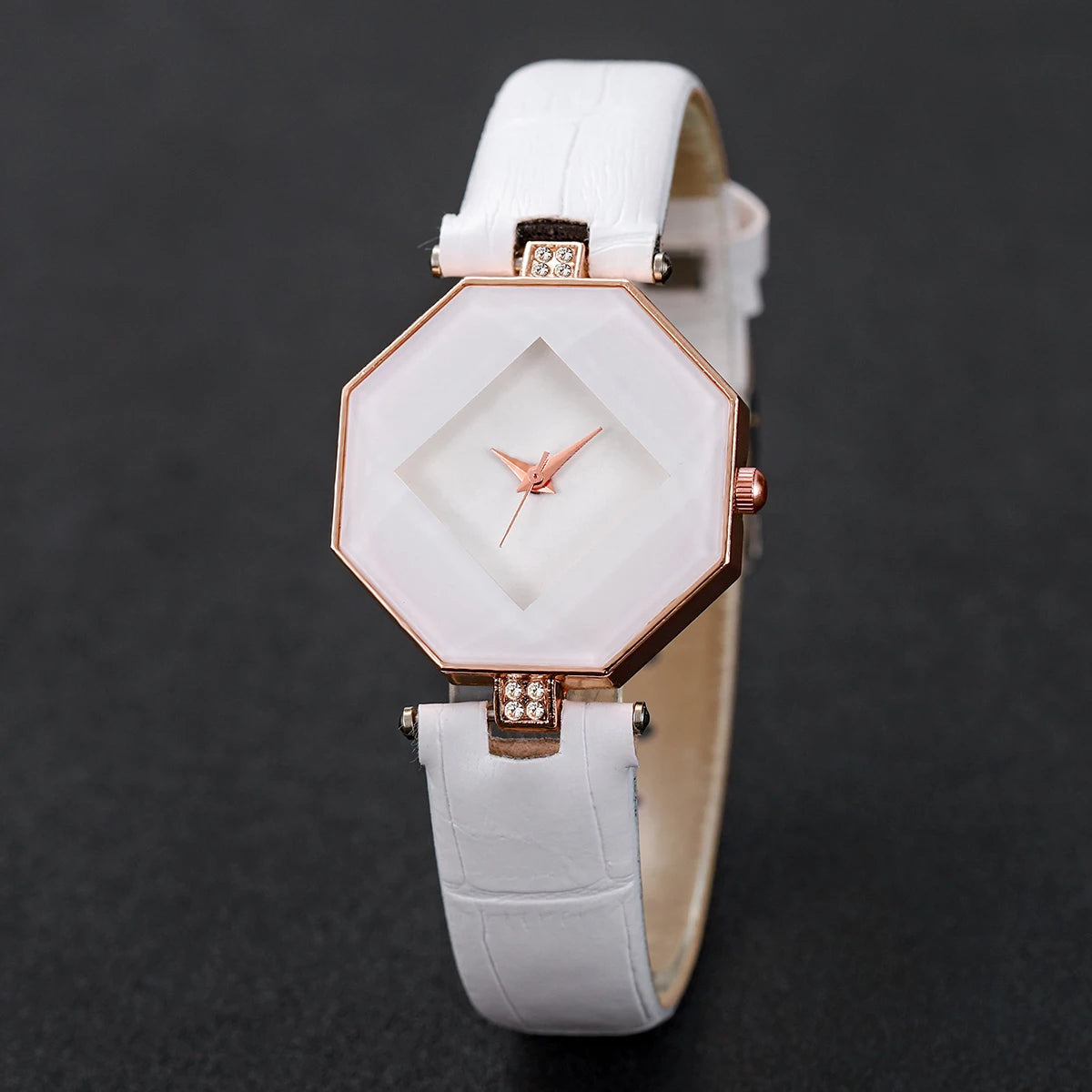 Women's casual leather band watch by 𝕄𝕔 𝕋𝕙𝕖 𝔹𝕝𝕒𝕔𝕜 𝔻𝕚𝕒𝕞𝕠𝕟�