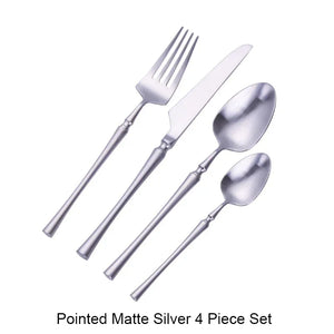 Pointed Matte Silver