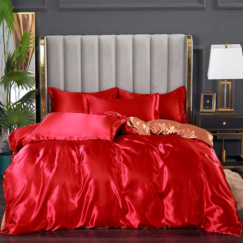 Silky satin duvet cover set from 𝕄𝕔 𝕋𝕙𝕖 𝔹𝕝𝕒𝕔𝕜 𝔻𝕚𝕒𝕞𝕠𝕟�