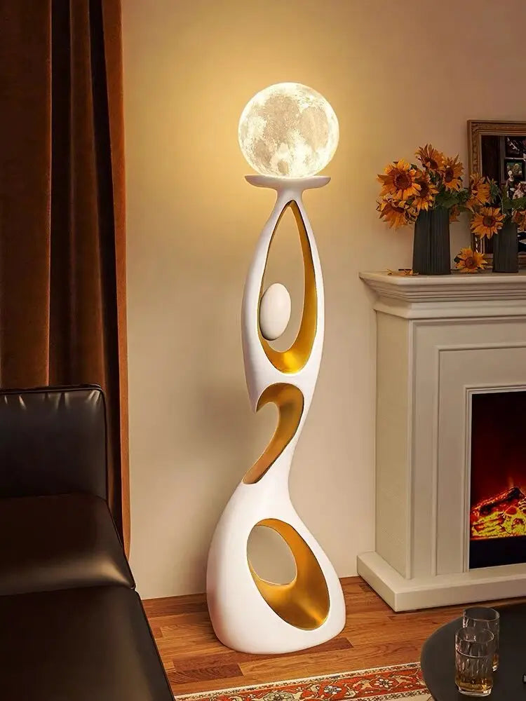 Resin abstract sculpture on a living room floor, modern home decor by 𝕄𝕔 𝕋𝕙𝕖 𝔹𝕝𝕒𝕔𝕜 𝔻𝕚𝕒𝕞