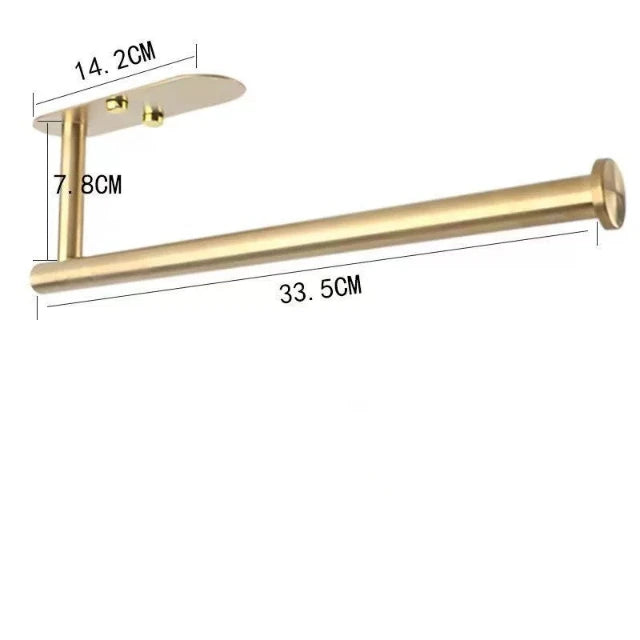 Self-adhesive stainless steel paper towel holder for kitchen cabinets, with adhesive and screw options, by 𝕄𝕔 𝕋𝕙𝕖 𝔹𝕝𝕒𝕔𝕜 𝔻�