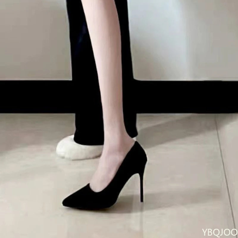 Black suede high heels by 𝕄𝕔 𝕋𝕙𝕖 𝔹𝕝𝕒𝕔𝕜 𝔻𝕚𝕒𝕞𝕠𝕟𝕕